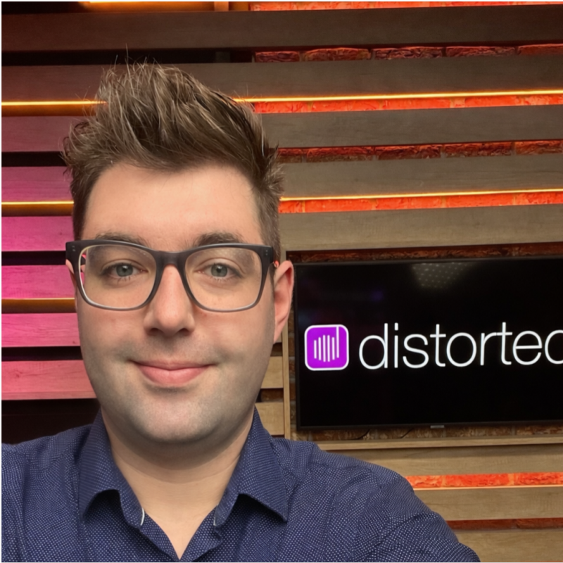 Alex Healey at the Distorted studio